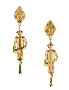 CHANEL vintage clip-on earrings Coco Mademoiselle 