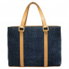 CELINE blue embossed suede bag