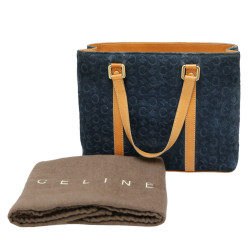 Sac CELINE daim embossé bleu