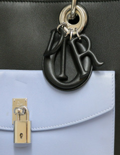 Sac Lady DIOR tricolore cuir 