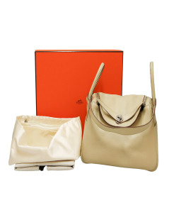 Sac Lindy 26 HERMES taurillon craie