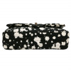 CHANEL black and white splatter tweed classic bag