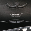 CHANEL black and white splatter tweed classic bag