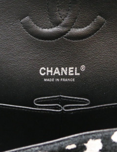 Sac CHANEL tweed noir et blanc