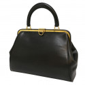 CHRISTIAN DIOR large black leather bag