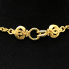 CHANEL long chain necklace with gold CC pendant