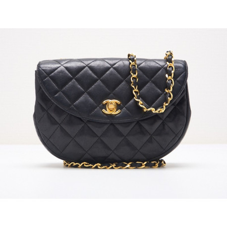 Mini vintage CHANEL cuir noir