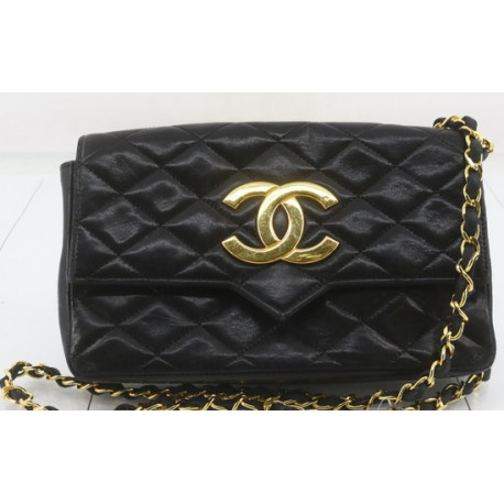 Sac CC CHANEL matelassé noir