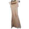 Robe ALAIA T36 beige et blanc sans manche