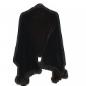 YVES SAINT LAURENT YSL reversible velvet shawl