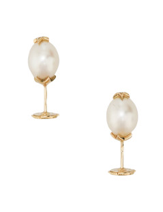 CHANEL pearl earrings