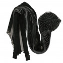 VALENTINO black silk voile shawl