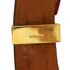 HERMES collier de chien red Box leather belt size 70FR