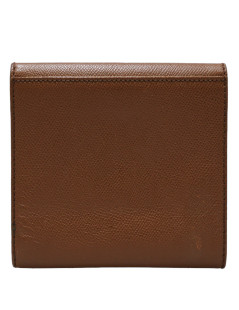 CHANEL brown grained leather wallet