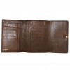 CHANEL brown grained leather wallet