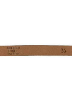 CHANEL silver glitter belt