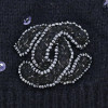 CHANEL midnight blue and CC sequins beanie