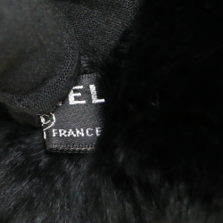 Mitaines CHANEL T 7 doublure lapin noir