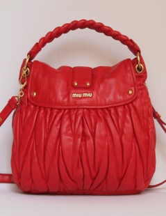 Sac MIU MIU en cuir de veau rouge