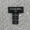 CHANEL grey cashmere and silk scarf