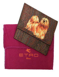 ETRO card holder Paisley canvas