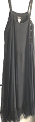 Robe T 50 CHANEL en soie et dentelle noire 