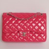 sac Jumbo CHANEL en cuir verni rose