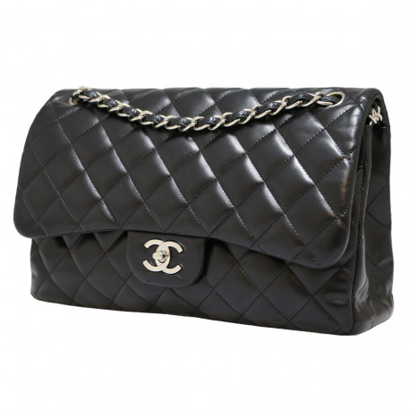 Jumbo CHANEL double flap bleu