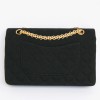 sac timeless CHANEL jersey noir 