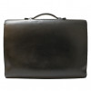 HERMES briefcase in black Box leather with two gussets