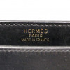 HERMES briefcase in black Box leather with two gussets