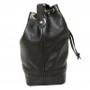 CHRISTIAN DIOR grained black leather bucket bag