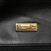 CHRISTIAN DIOR grained black leather bucket bag