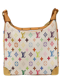 LOUIS VUITTON Murakami white Boulogne bag