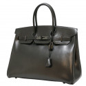 Birkin 35 HERMES So Black box noir