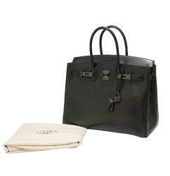 Birkin 35 HERMES So Black box noir