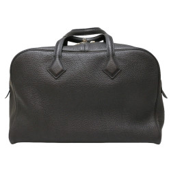 Sac Victoria HERMES de voyage Taurillon noir