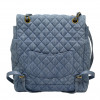 CHANEL backpack sky blue denim