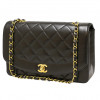 Sac Diana CHANEL cuir noir