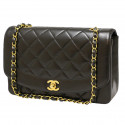 Sac Diana 25 CHANEL cuir noir