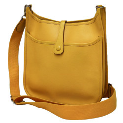 HERMES Evelyne bag yellow Epsom leather