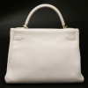 HERMES Kelly 32 bag white Clémence baby bull leather