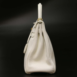 Sac Kelly 32 blanc HERMES taurillon clémence