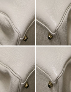 Sac Kelly 32 blanc HERMES taurillon clémence