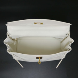 Sac Kelly 32 blanc HERMES taurillon clémence