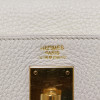 HERMES Kelly 32 bag white Clémence baby bull leather