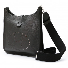 HERMES Evelyne bag black Togo leather