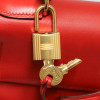 HERMES Kelly 28 red Swift leather