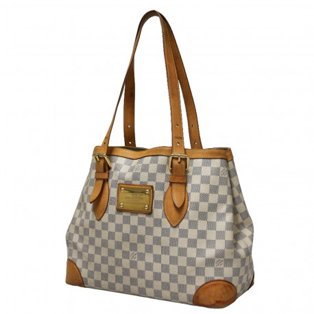 Sac Galliera LOUIS VUITTON toile damier azur