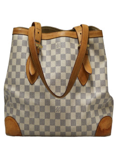 Sac Galliera LOUIS VUITTON toile damier azur